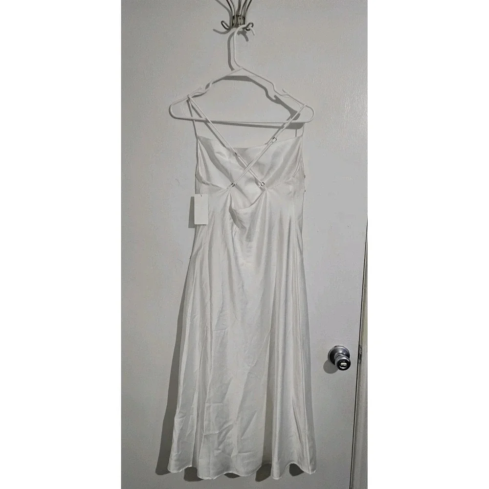 Show Me Your Mumu Verona Cowl Dress‎ Womens Sz XS White Formal Preppy Festive